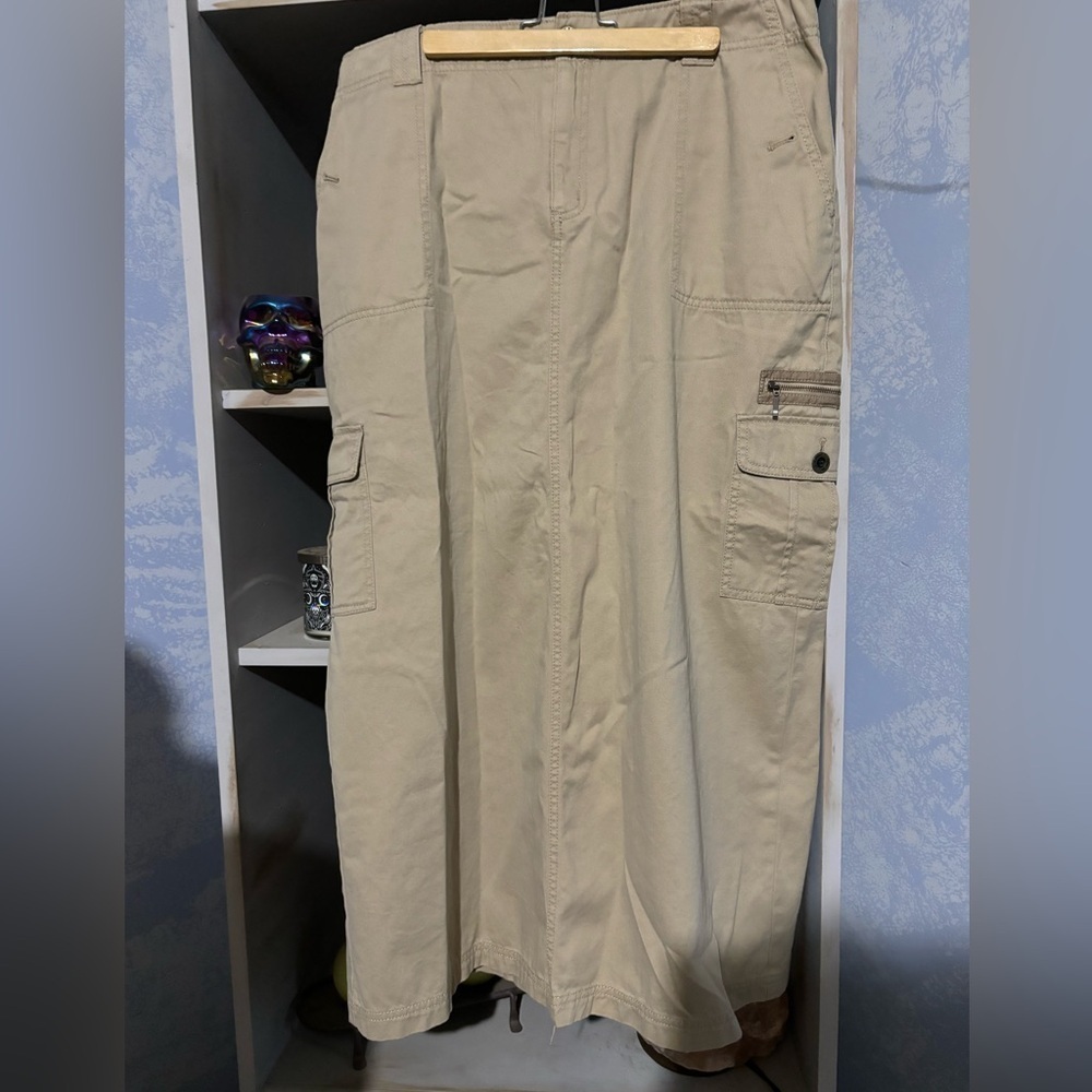 Vintage Eddie Bauer 2pc skirt and jacket set tan size 12 safari style - Picture 7 of 15